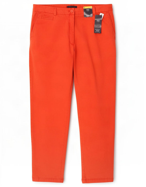 Marks & Spencer Damskie spodnie Chino UK 16 Large W36 L29 Pomarańczowe