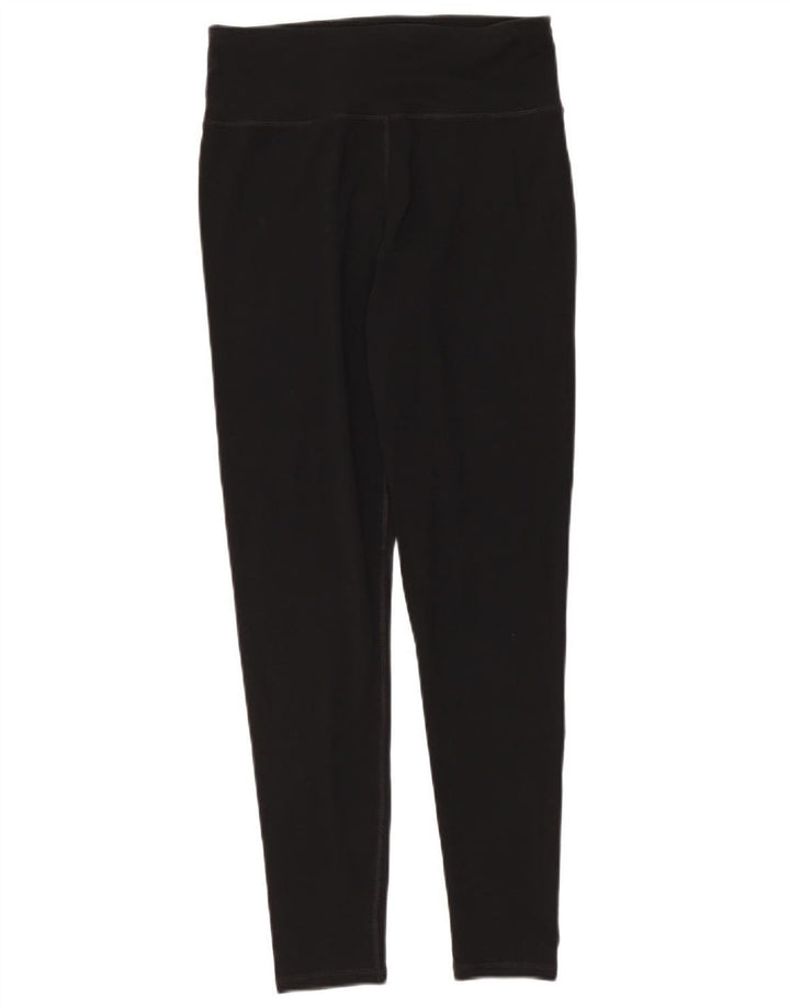 SUPERDRY Womens Graphic Leggings UK 12 Medium Black Polyester