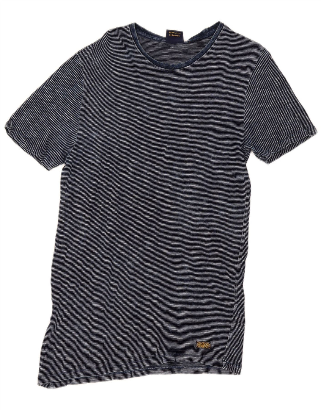 T-shirt męski Superdry, bawełniany, średni, granatowy w prążki