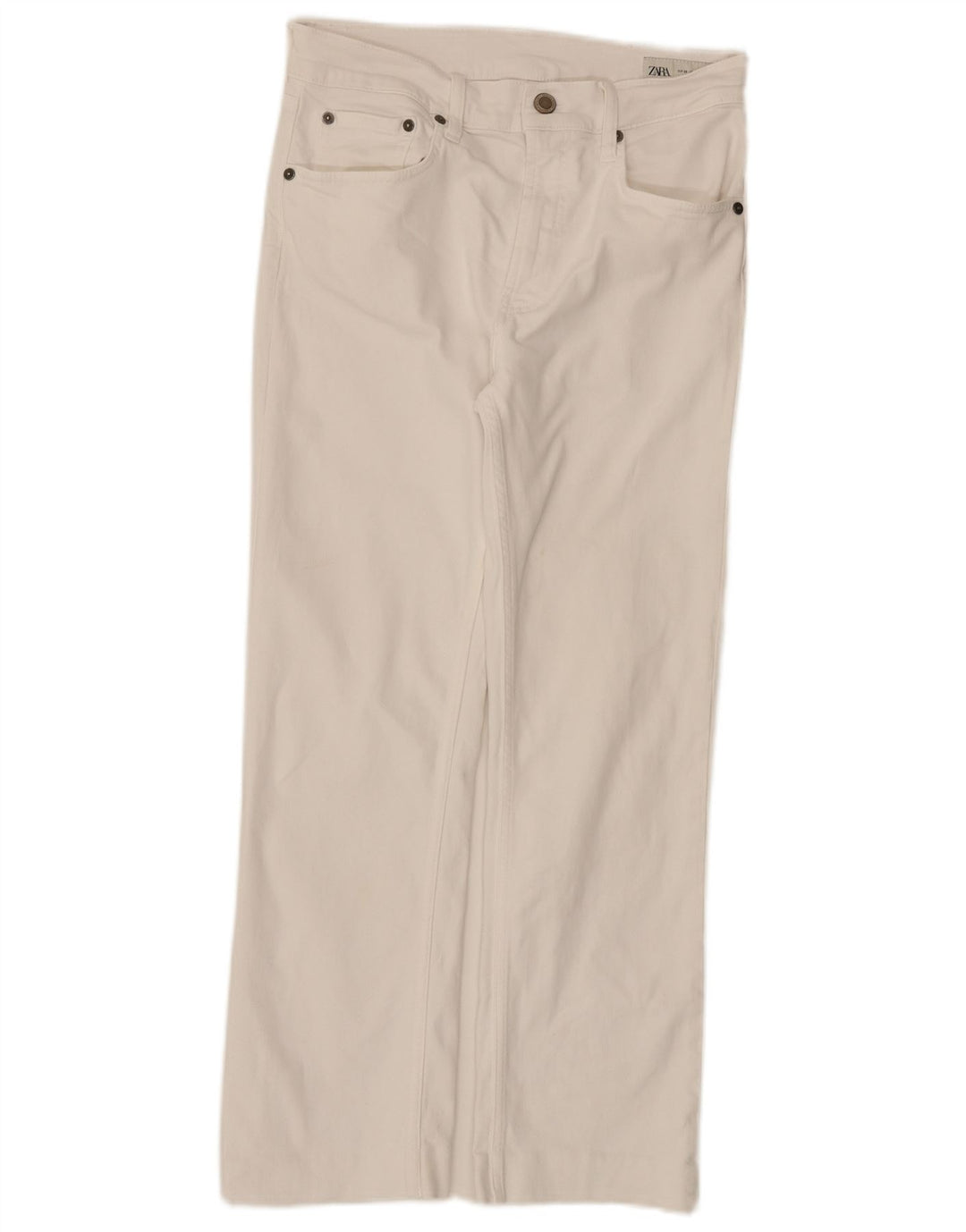 Dżinsy damskie Zara Cropped EU 38 Small W28 L26 Białe