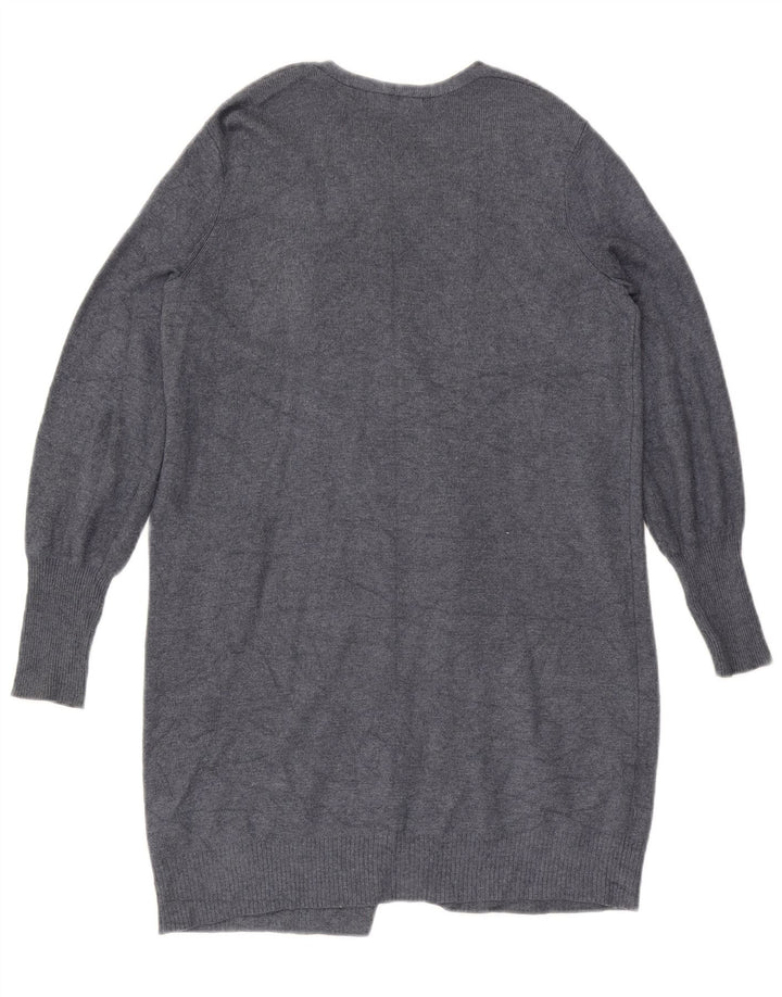 Marks & Spencer Damski sweter rozpinany o długim kroju, UK 10, mały, szary