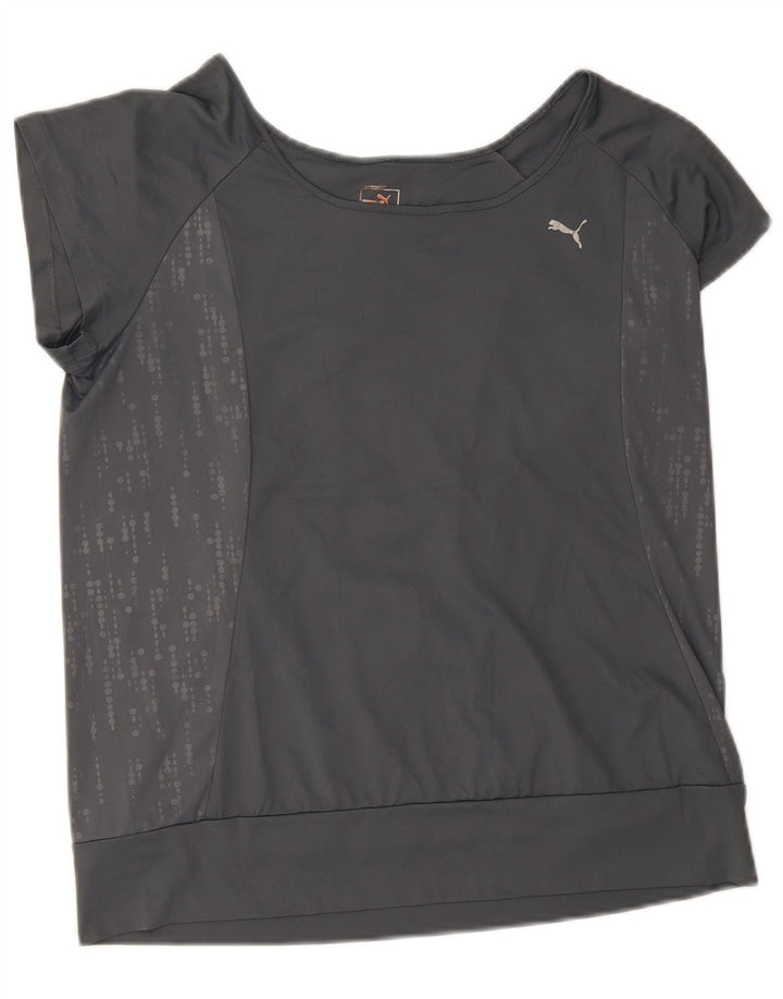 T-shirt damski Puma Top UK 16, duży, szary, cętkowany poliester