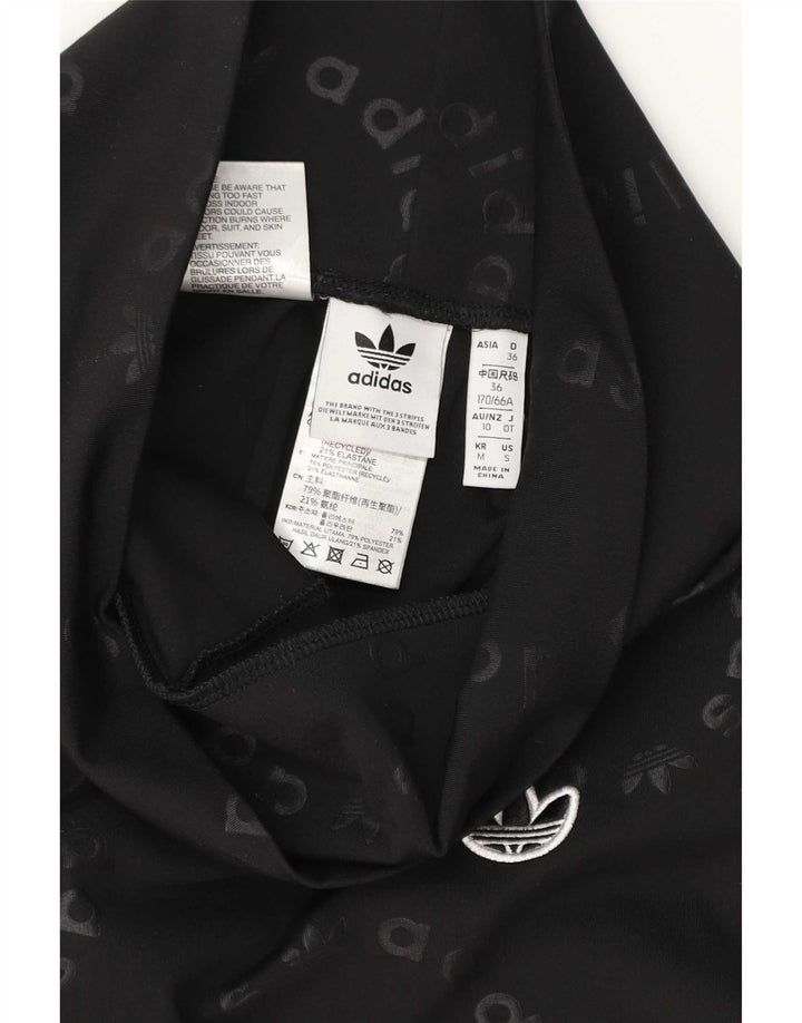 Damskie legginsy Adidas Graphic UK 10, małe, czarne, poliestrowe