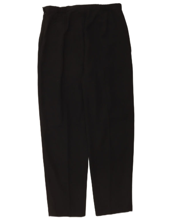 Marks & Spencer Womens Tapered Casual Trousers UK 14 Large W32 L29 Black