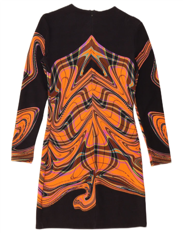Damska sukienka płaszczowa Desigual z abstrakcyjnym wzorem UK 12, średnia czarna