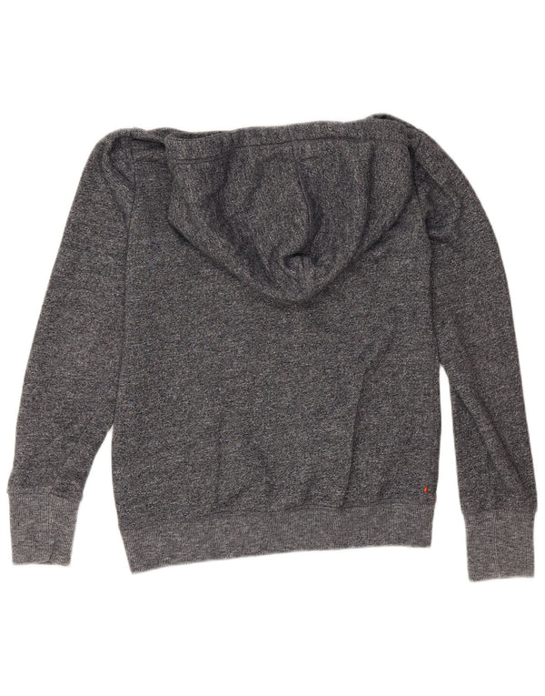 Damski sweter z kapturem Superdry Graphic UK 12 Średni granatowy, bawełniany nakrapiany