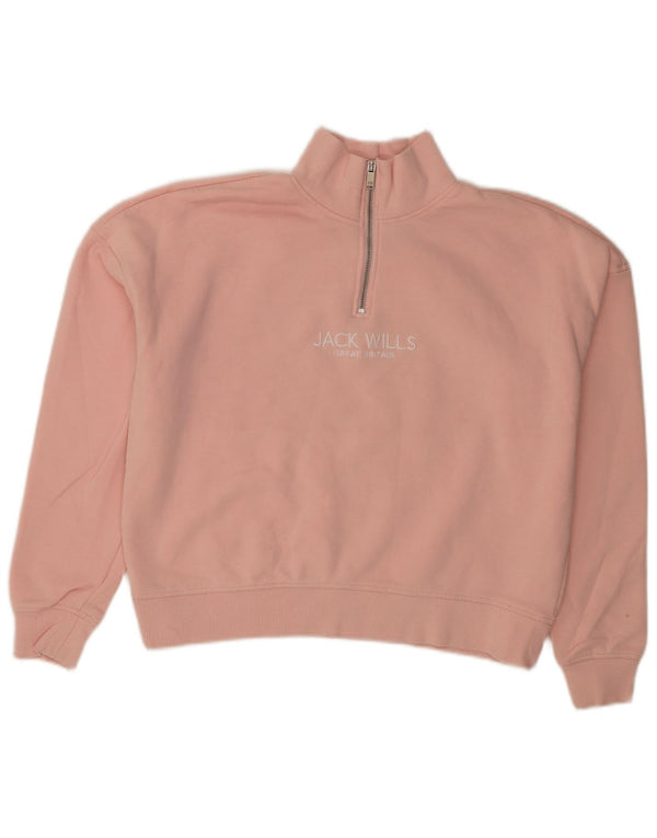 Damska bluza oversize Jack Wills z grafiką, UK 10, mały róż