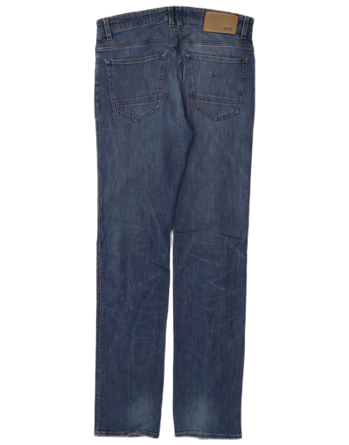 HUGO BOSS Womens Slim Jeans W30 L32 Blue Cotton