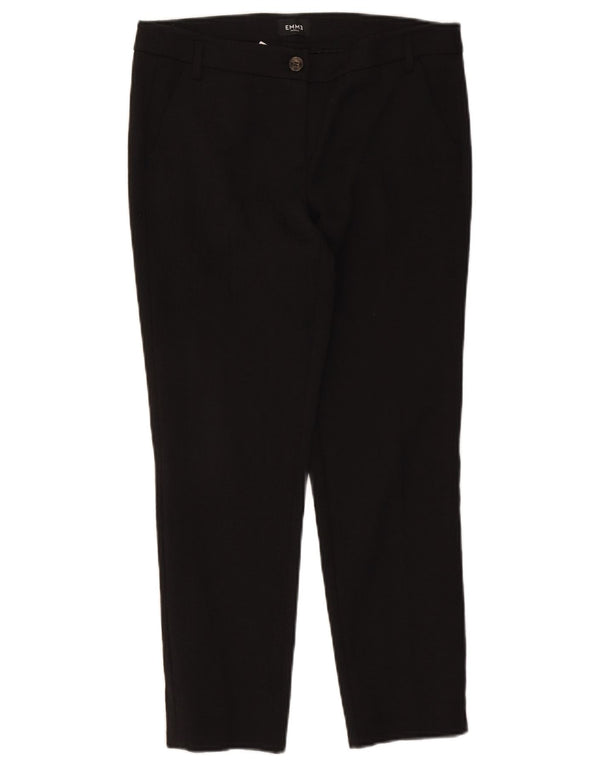 Marella Damskie spodnie chino EMME Slim UK 10 Small W32 L26 Czarna bawełna