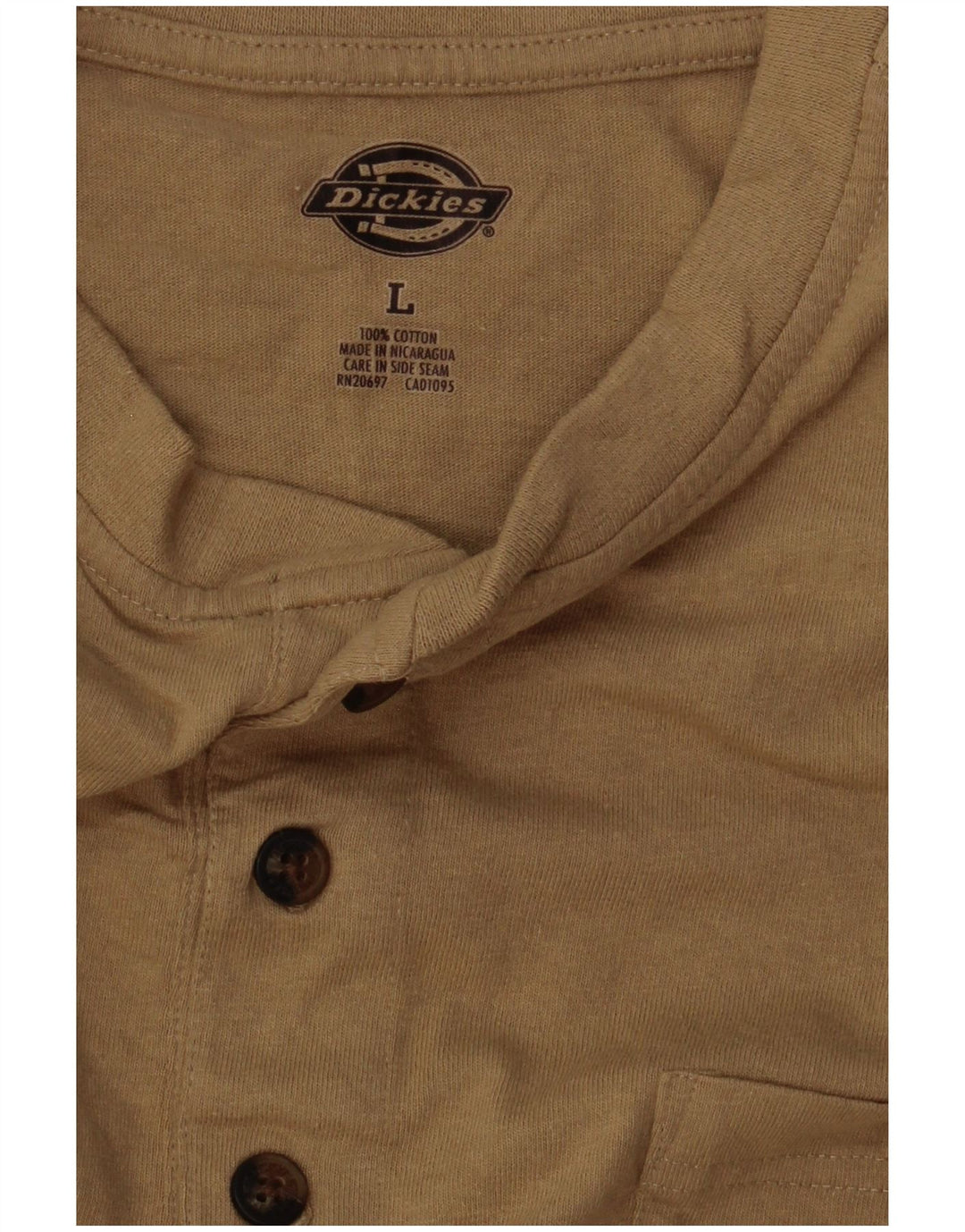 T-shirt męski Dickies, duży, beżowy, bawełniany