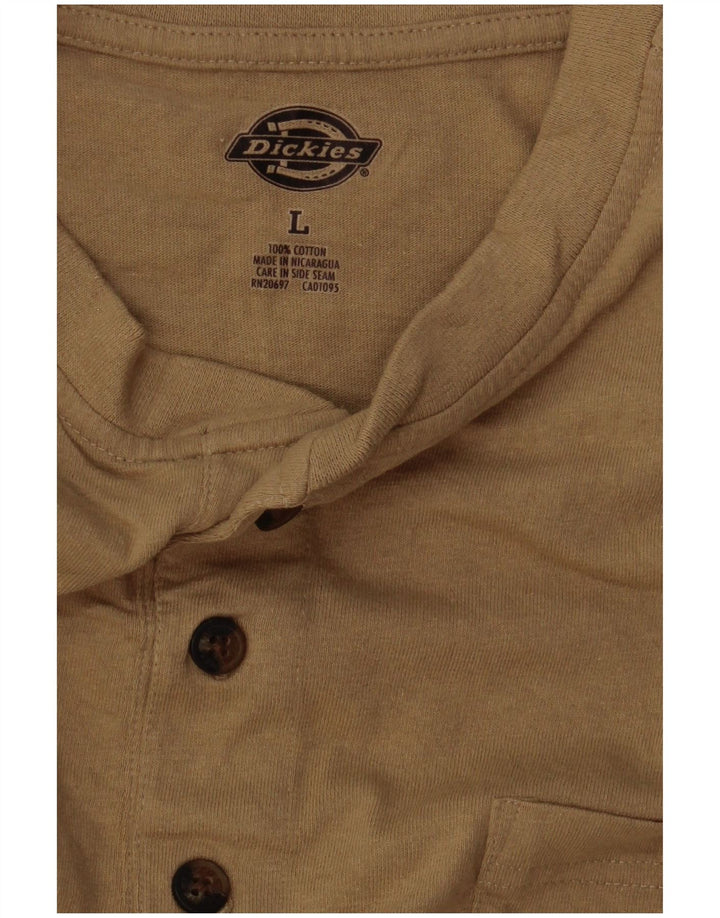 T-shirt męski Dickies, duży, beżowy, bawełniany