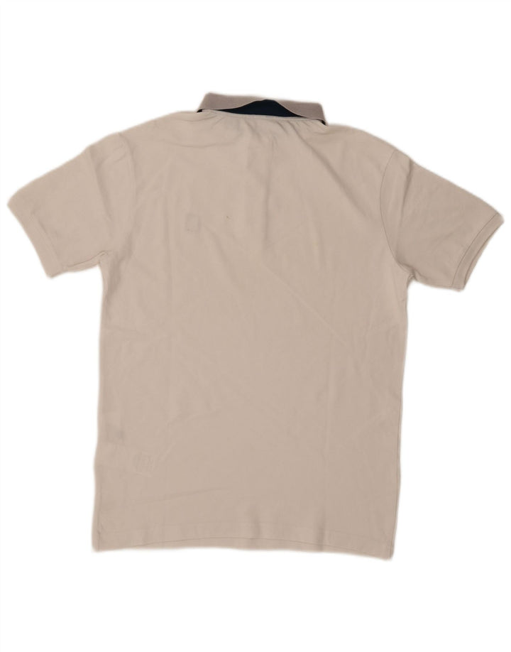 Męska koszulka polo Refrigiwear, mała, biała, bawełniana w bloki kolorów