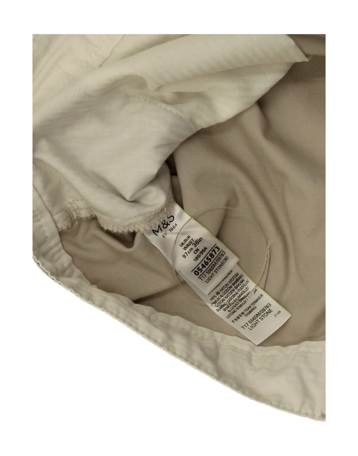 Męskie spodenki Chino Marks & Spencer W38 XL, beżowa bawełna