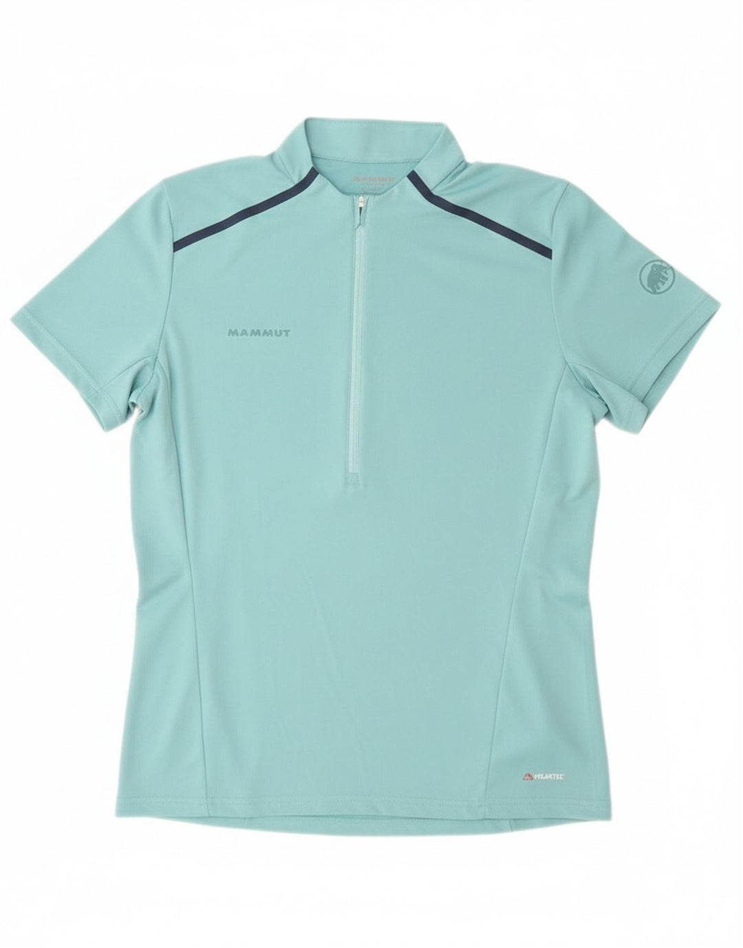 Męski T-shirt Mammut Polartec z zamkiem błyskawicznym, duży, niebieski poliester