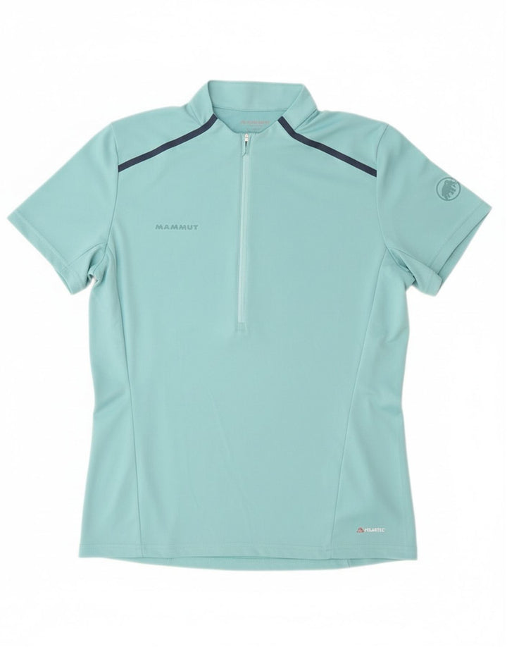 Męski T-shirt Mammut Polartec z zamkiem błyskawicznym, duży, niebieski poliester