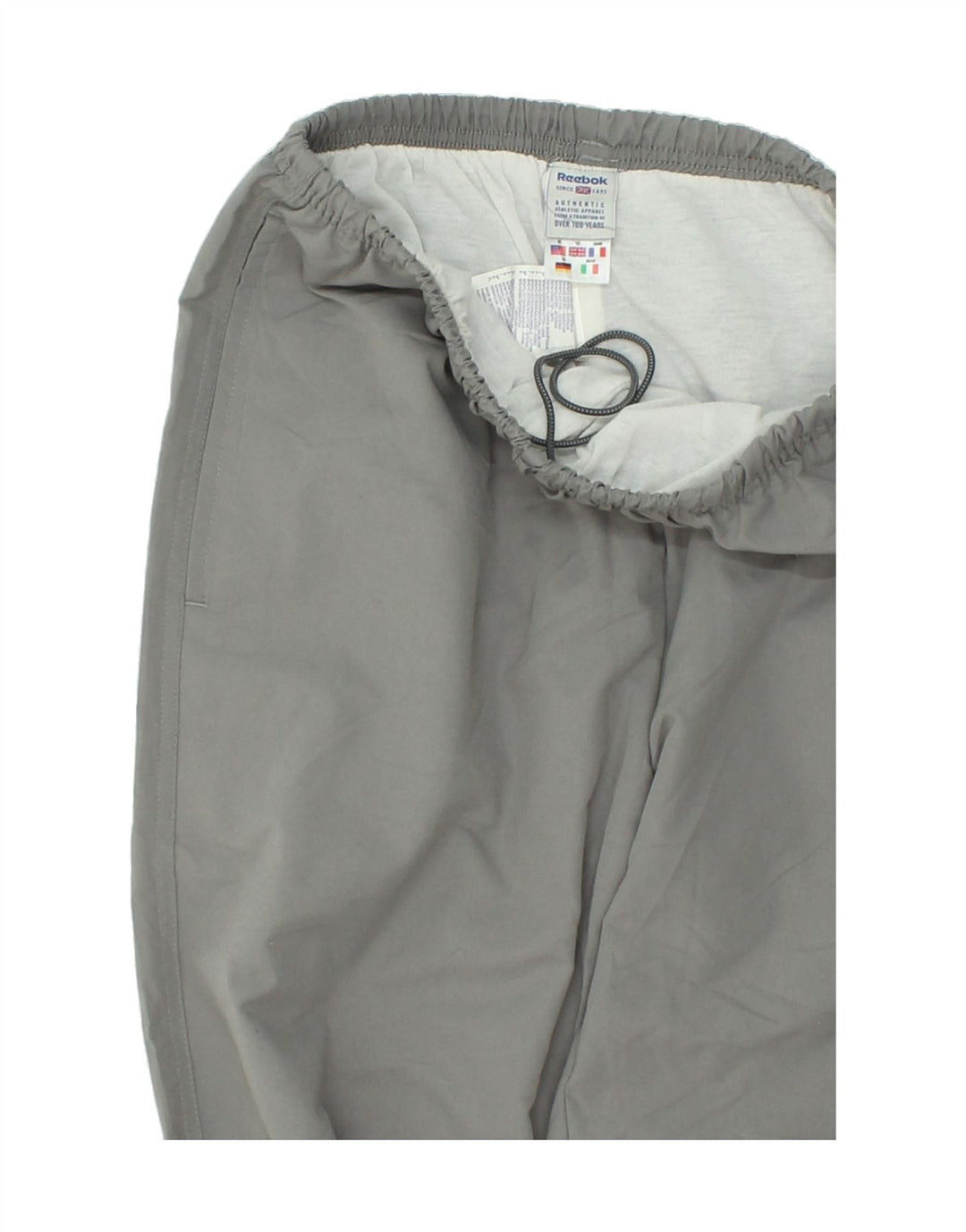 REEBOK Womens Tracksuit Trousers UK 12 Medium Grey Polyester Vintage Reebok and Second-Hand Reebok from Messina Hembry 