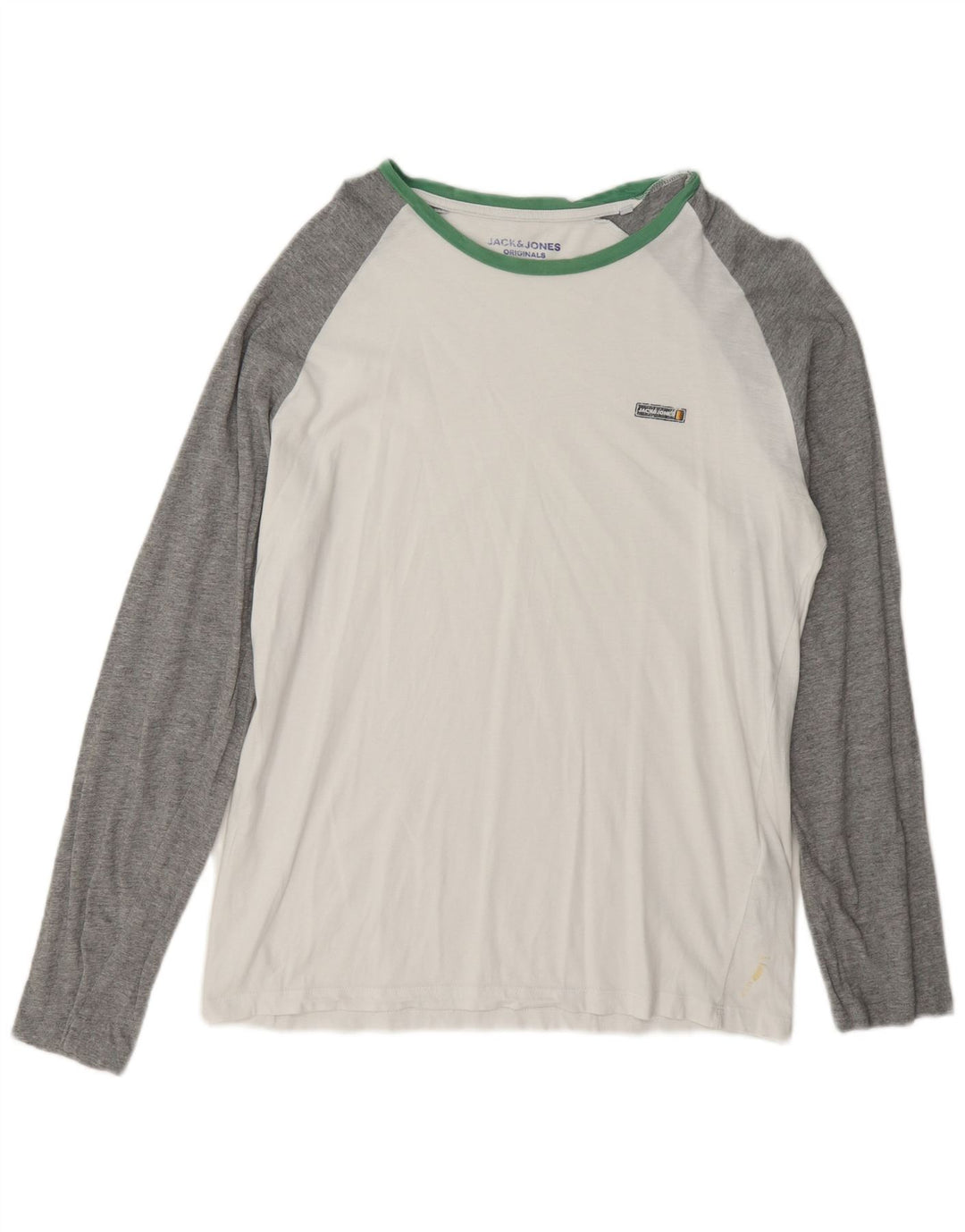 Męski top o regularnym kroju Jack & Jones z długim rękawem i dużym białym blokiem kolorów