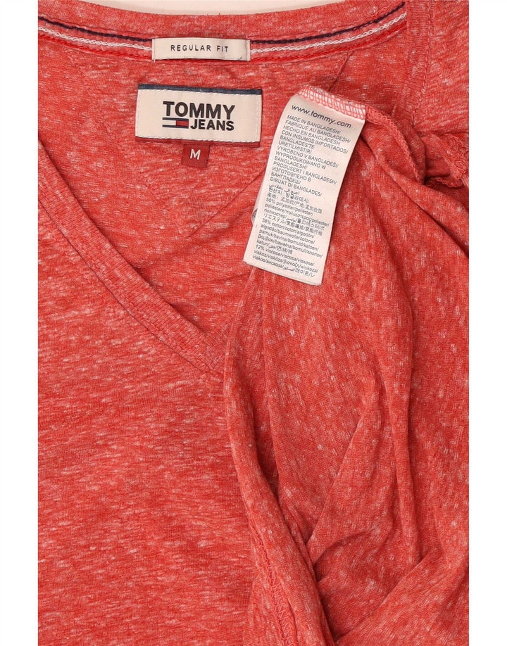 Męska koszulka T-shirt Tommy Hilfiger o regularnym kroju, średni różowy, nakrapiany poliester