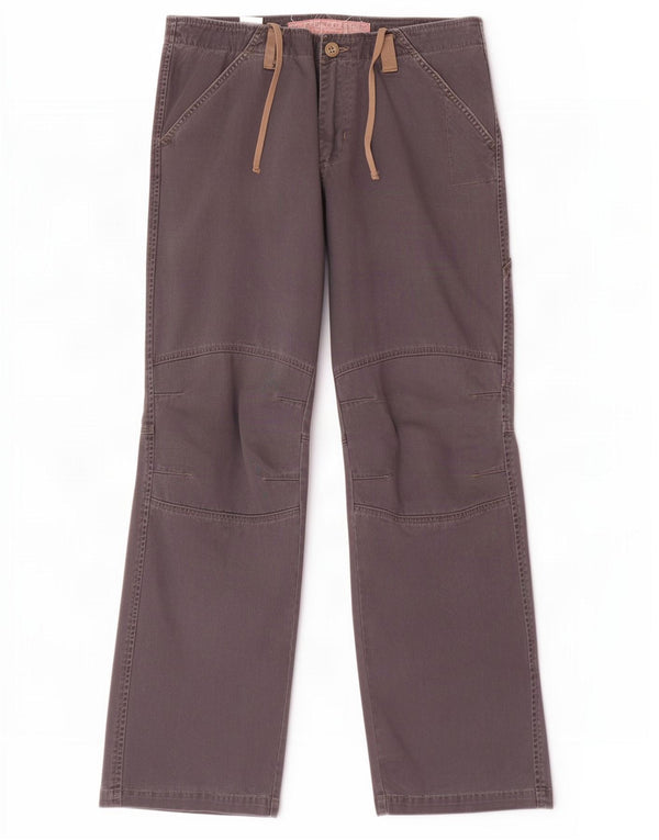 Benetton Mens Straight Casual Trousers IT 48 Medium W34 L34 Grey Cotton