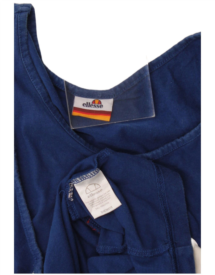 Damska kamizelka z grafiką Ellesse UK 14, bawełna w kolorze średniego błękitu