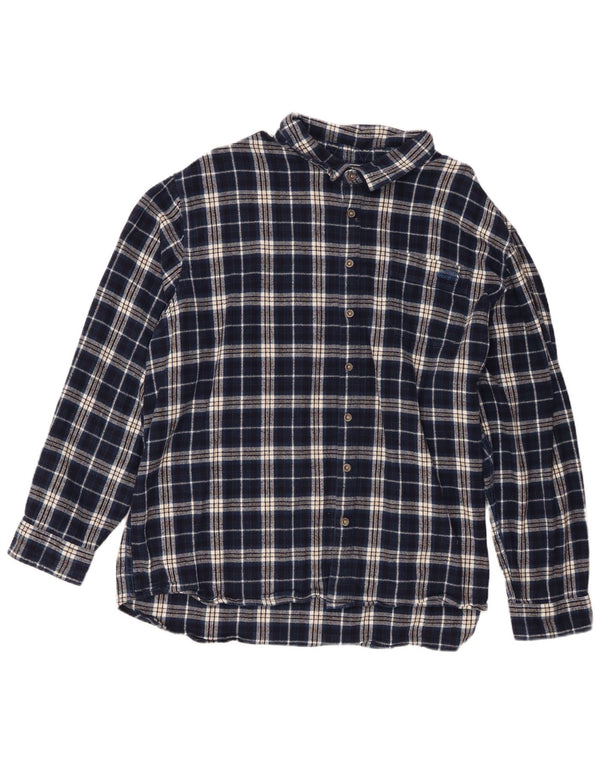 Koszula flanelowa męska Weird Fish 4XL, bawełniana, granatowa w kratkę