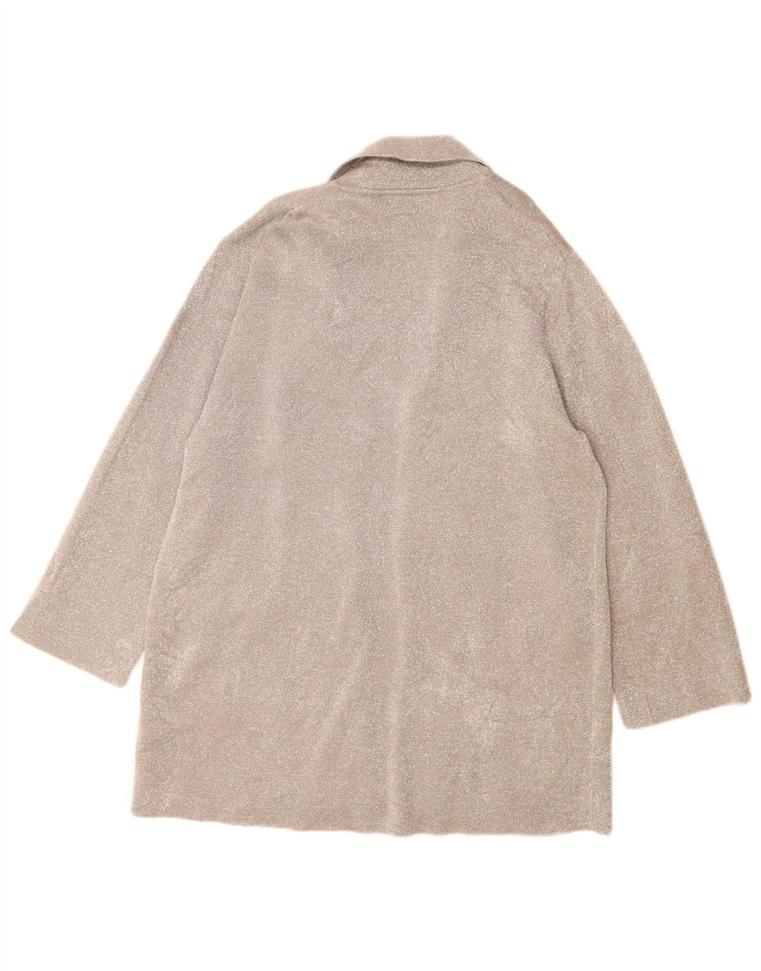 J. Crew Damski sweter rozpinany 365, UK 14, średni, srebrny poliester