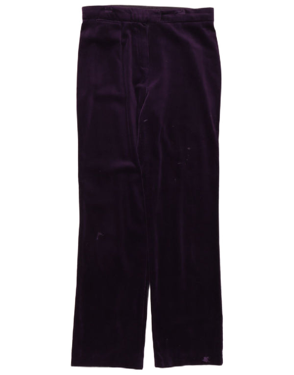 Spodnie damskie Marks & Spencer Velvet Straight UK 14 Large W30 L32 Fioletowe
