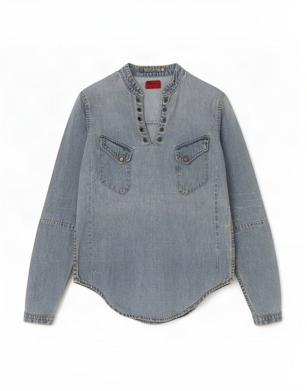 Damska koszula dżinsowa Levi's UK 6 XS, niebieska, bawełniana