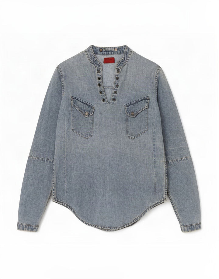 Damska koszula dżinsowa Levi's UK 6 XS, niebieska, bawełniana