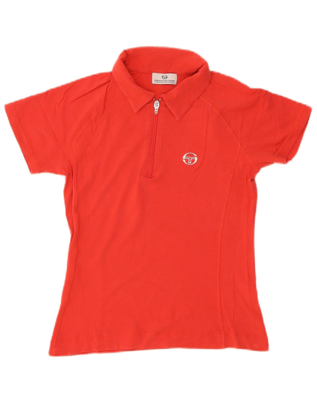 Damska koszulka polo Sergio Tacchini UK 12, średnia czerwona bawełna