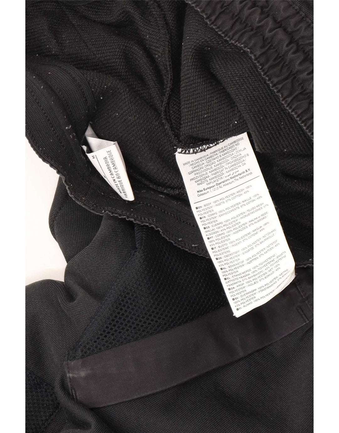 Męskie spodnie dresowe Nike Graphic, joggery, średni czarny poliester