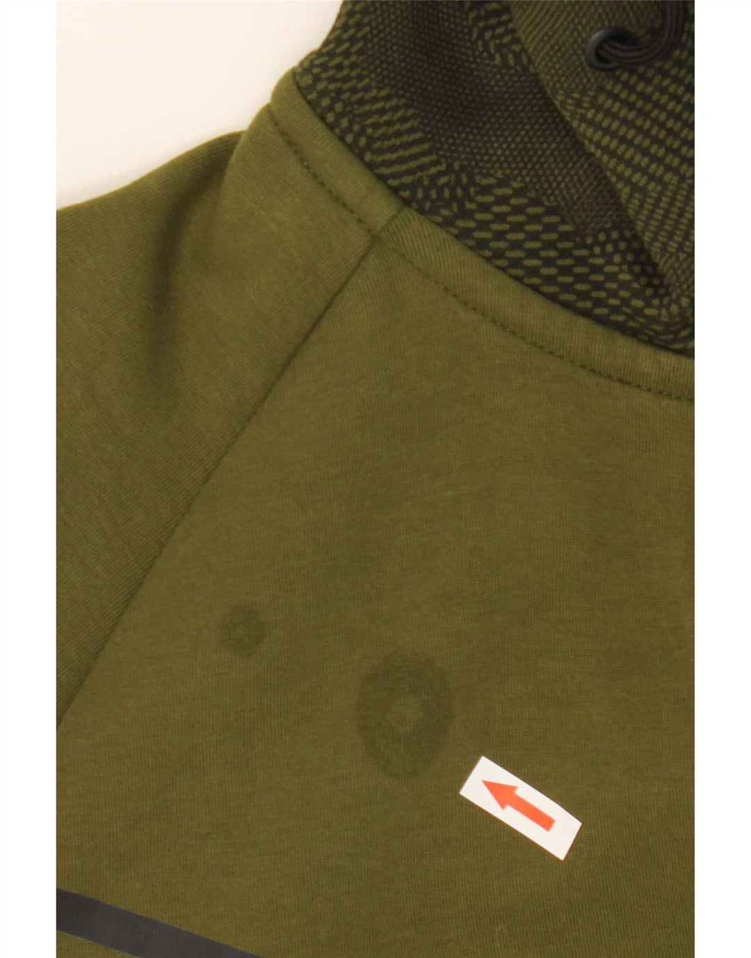 Męski sweter z kapturem i zamkiem Nike, bawełna w kolorze khaki, kamuflaż