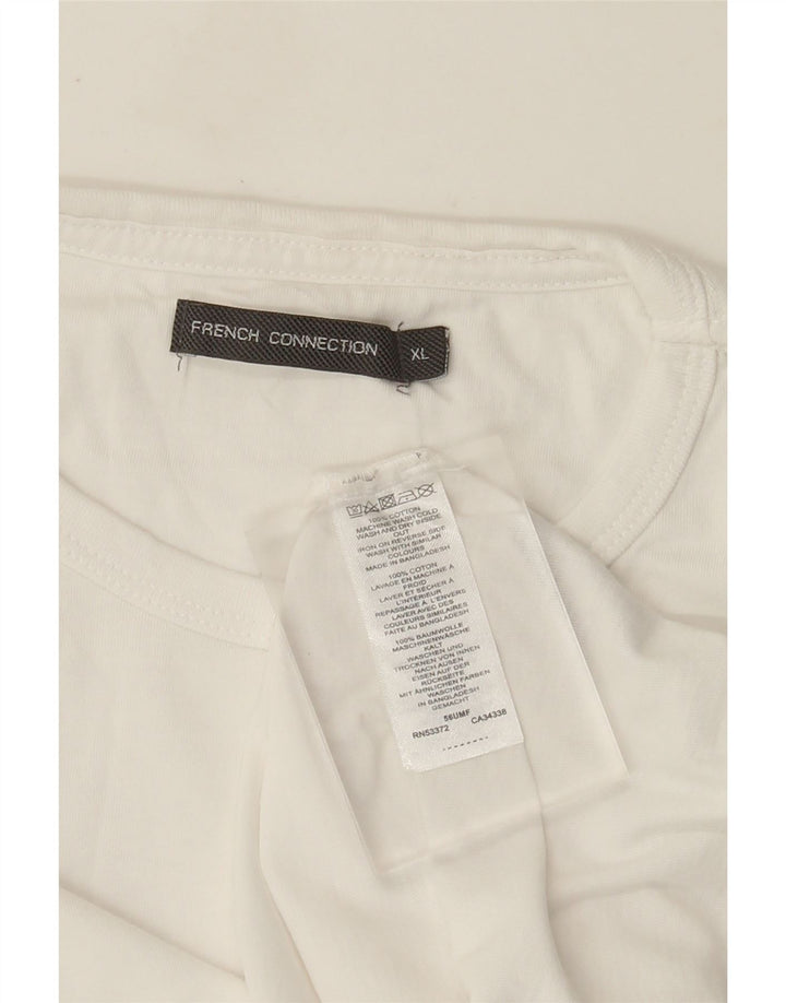 T-shirt męski French Connection Top XL, biała bawełna