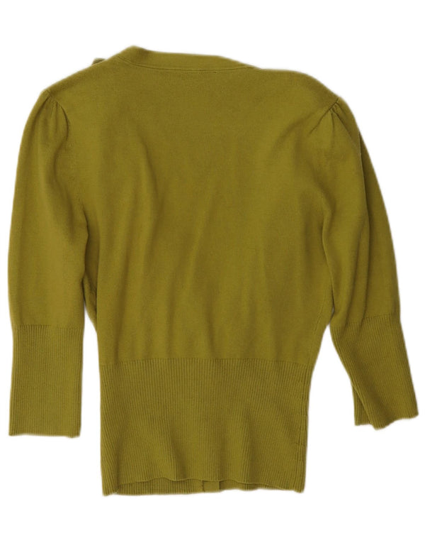 Damski sweter rozpinany Star by Julien Macdonald z rękawem 3/4, UK 8 Small Khak