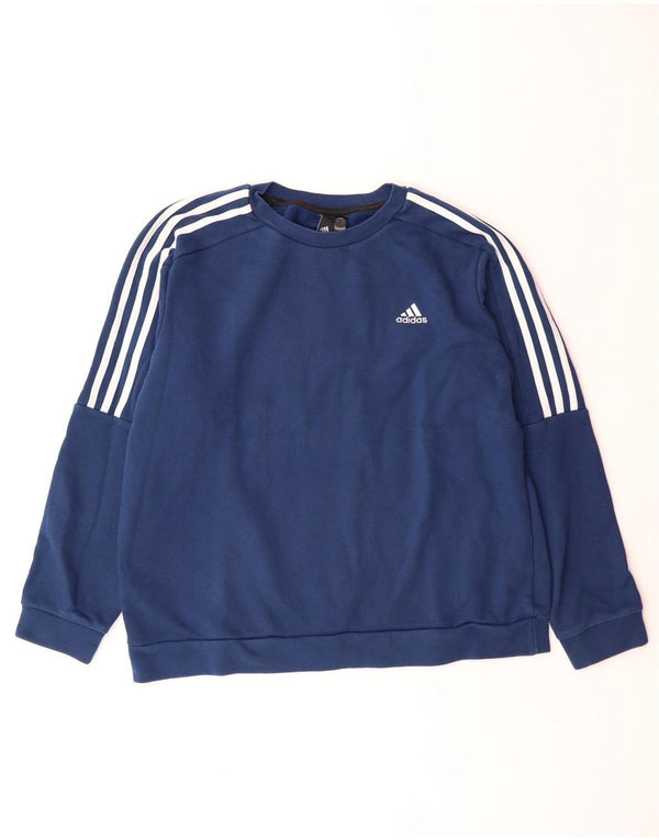 Bluza męska ADIDAS, duża, granatowa, bawełniana