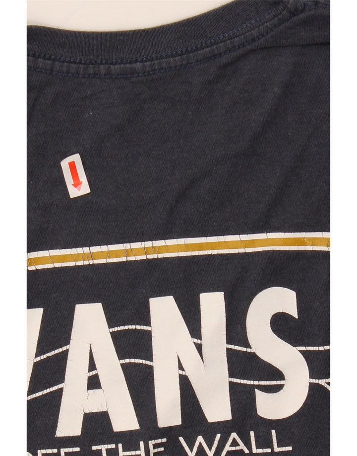 Męski T-shirt z grafiką VANS, średni granatowy