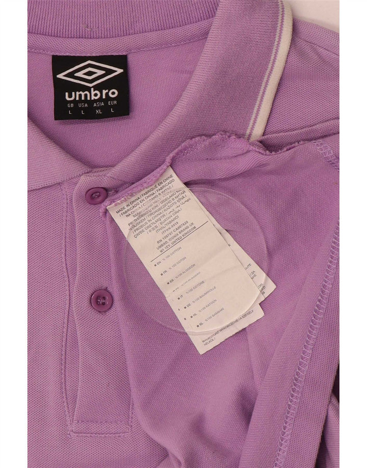 Męska koszulka polo Umbro, duża, fioletowa, bawełniana