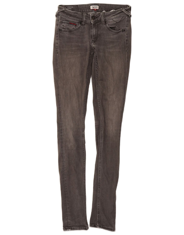 Męskie jeansy obcisłe Tommy Hilfiger Sophie z niską talią W27 L34 Szara bawełna