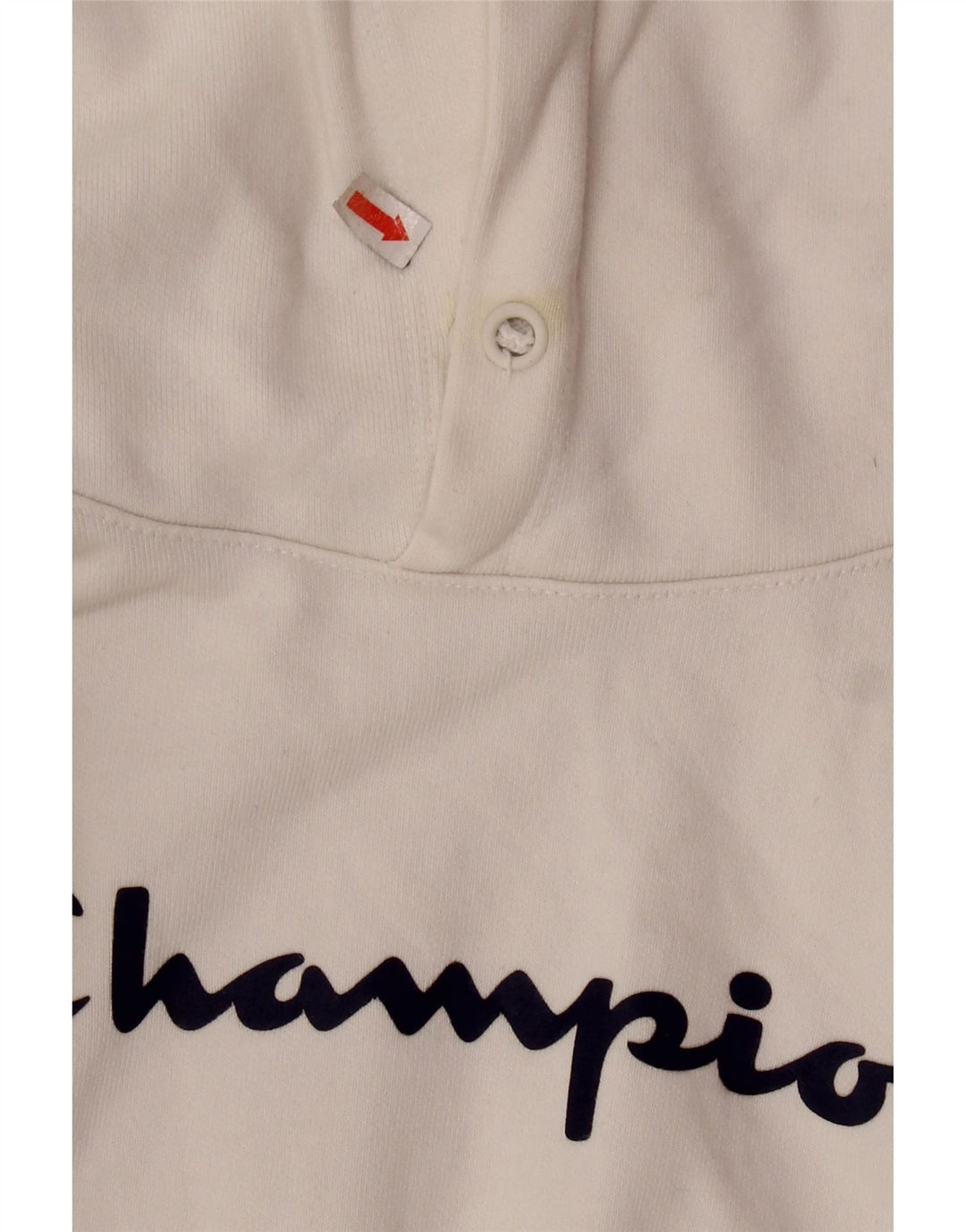 Damska bluza z kapturem CHAMPION Crop Graphic z krótkim rękawem UK 10 Small White
