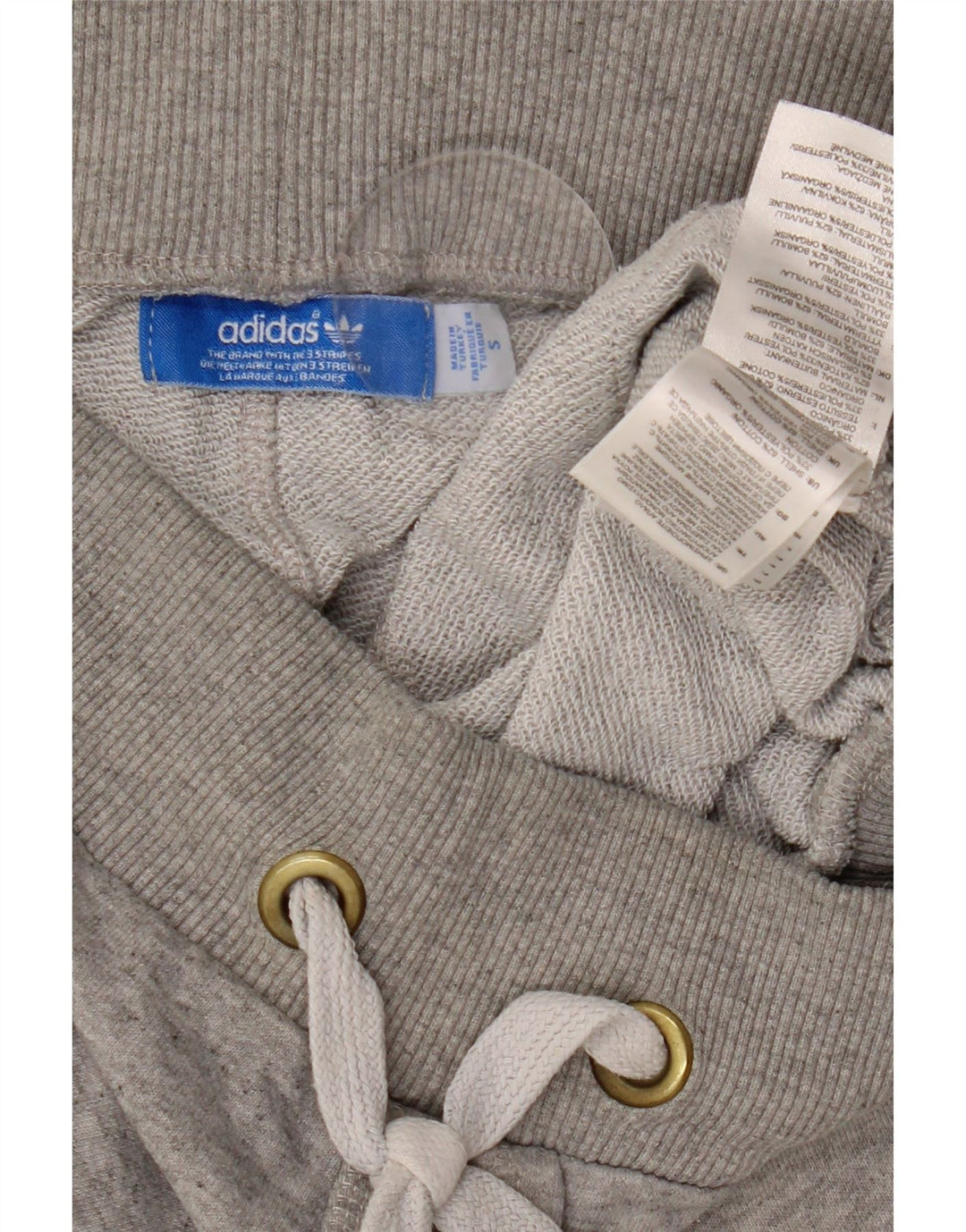 Męskie spodnie dresowe ADIDAS Cargo, małe, szare, bawełniane