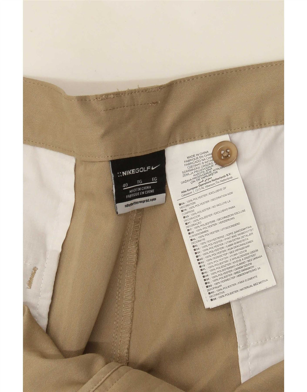 Męskie spodenki chino Nike W40 XL beżowy poliester