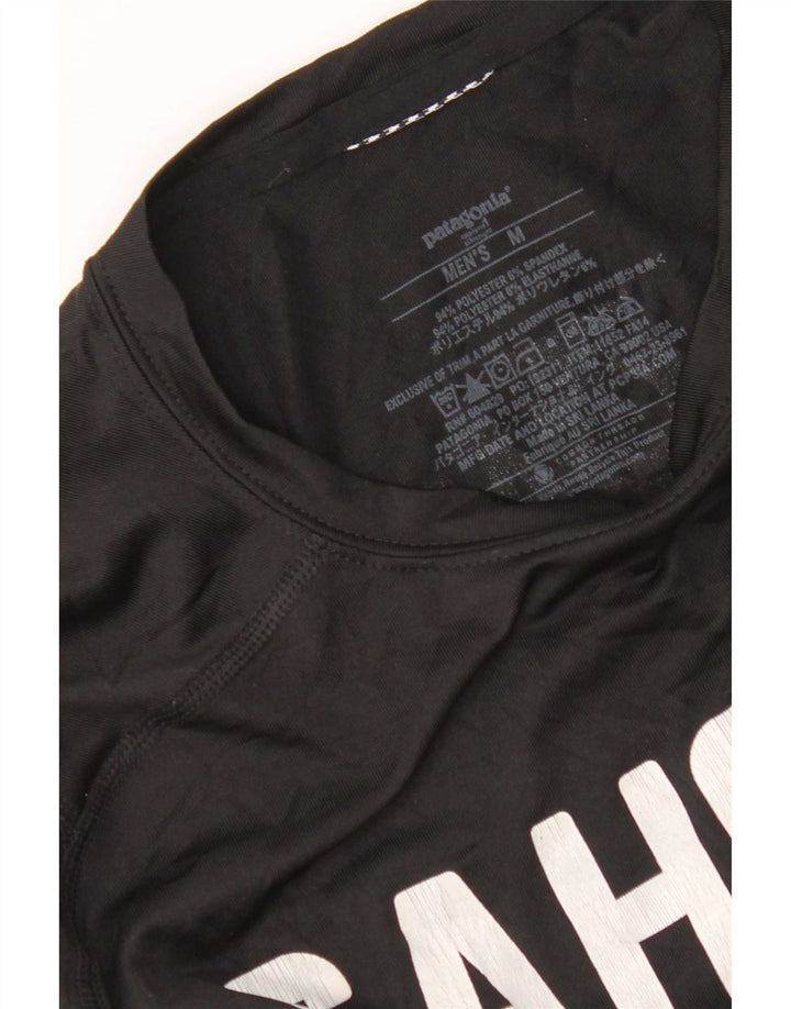 Męski T-shirt z grafiką Patagonia North Carolina, średni czarny poliester