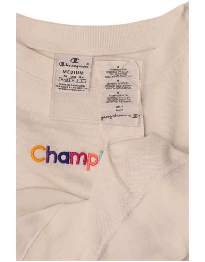 Damska bluza Champion Crop Sweatshirt UK 14 Średnia złamana biała bawełna