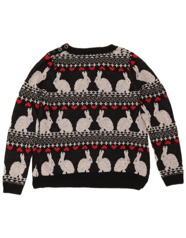 MARKS & SPENCER Damski sweter z dekoltem w łódkę UK 10, mały, czarny