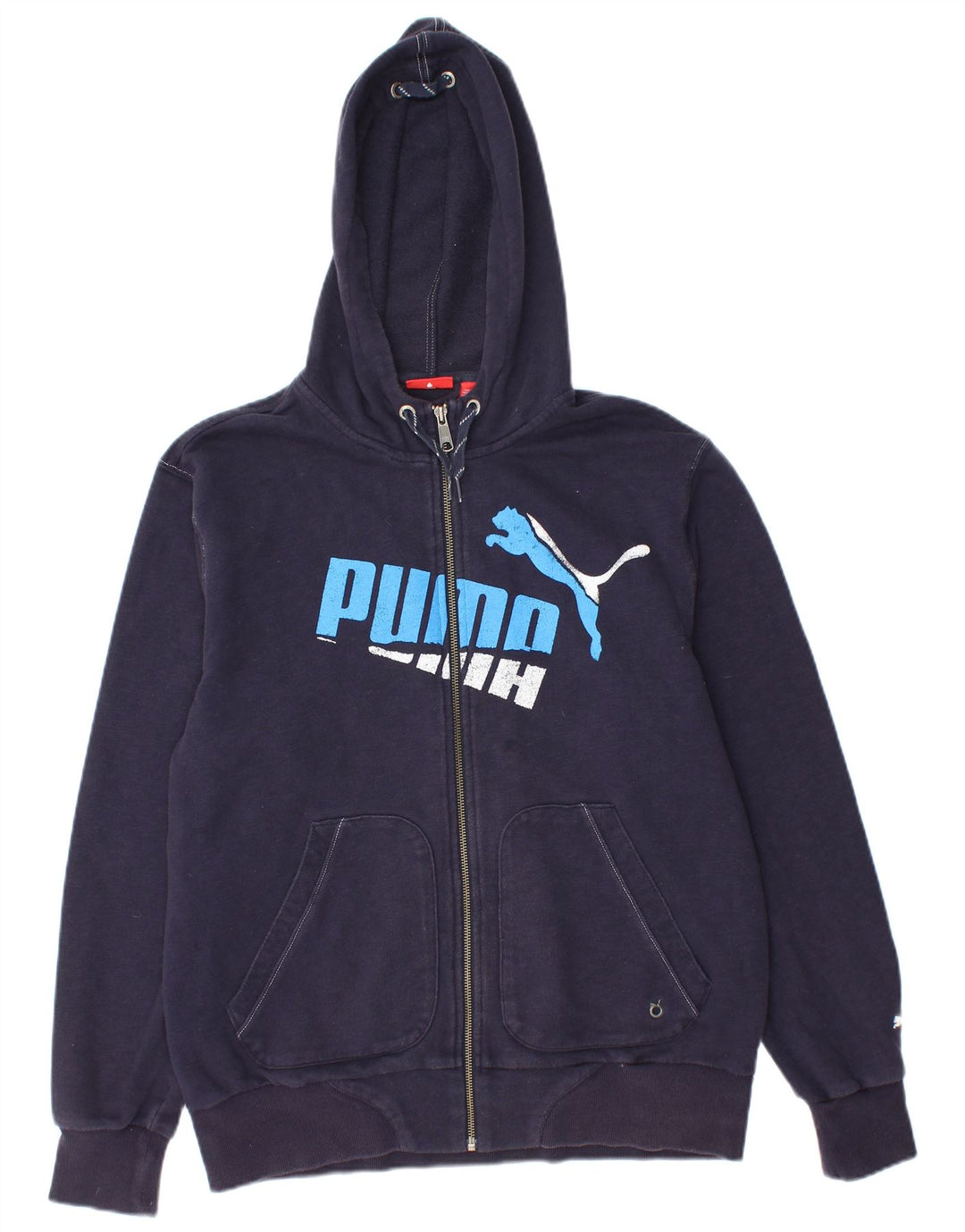 Męski sweter z kapturem i zamkiem błyskawicznym PUMA, średni granat