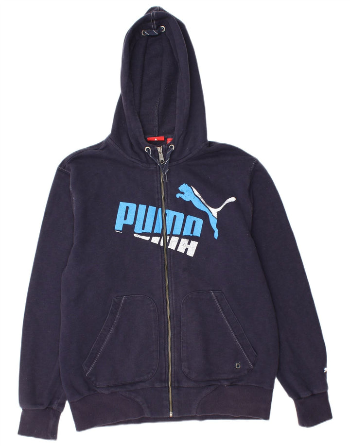 Męski sweter z kapturem i zamkiem błyskawicznym PUMA, średni granat
