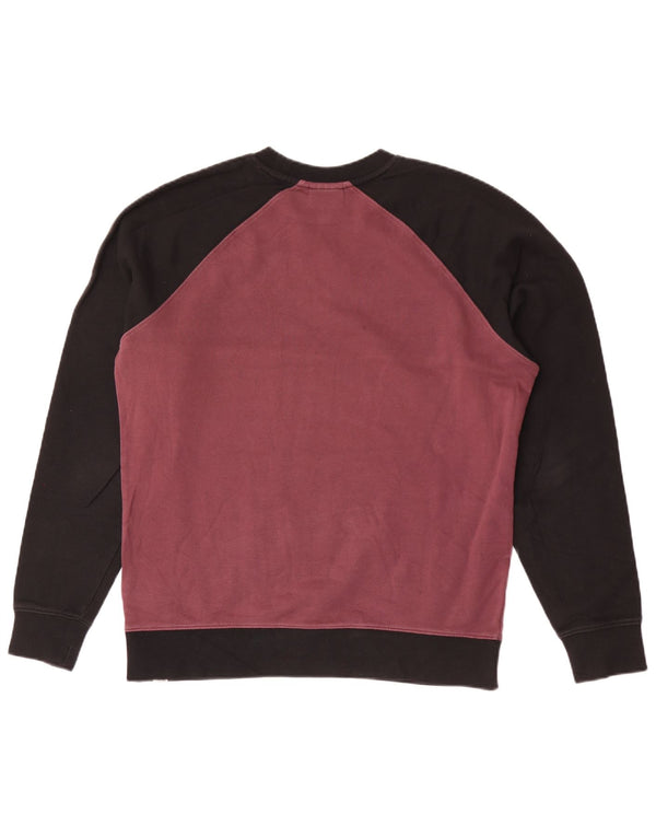 Męska bluza dresowa Vans, mała, bordowa, bawełniana w bloki kolorów