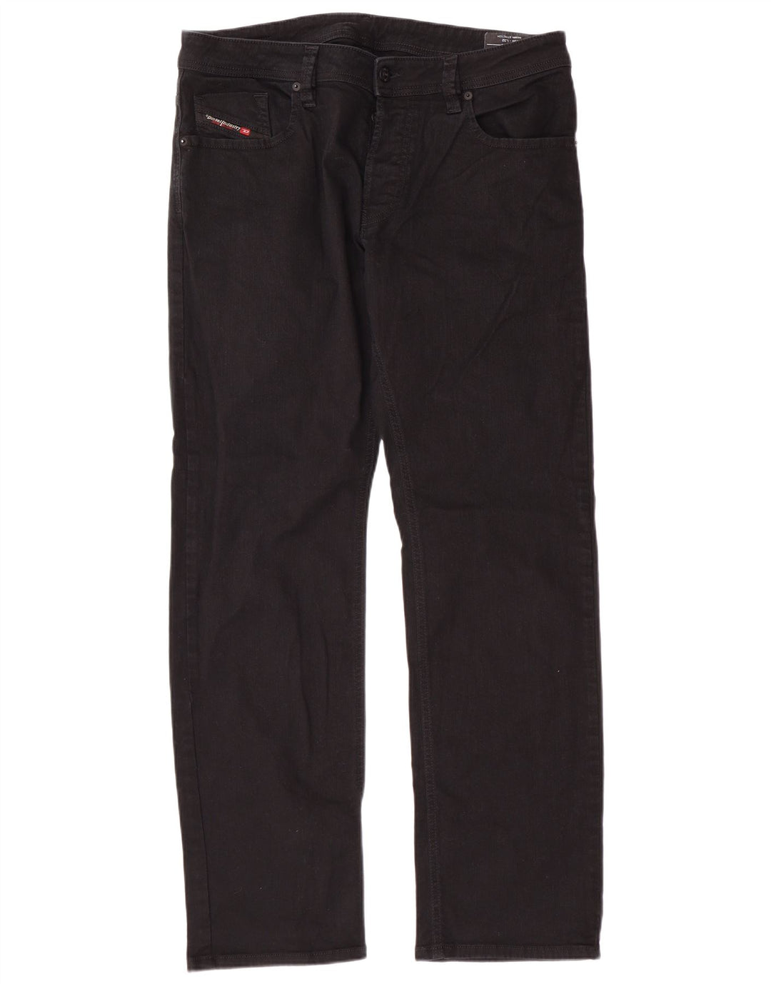 DIESEL Męskie proste dżinsy Larkee W36 L32 Czarne bawełniane