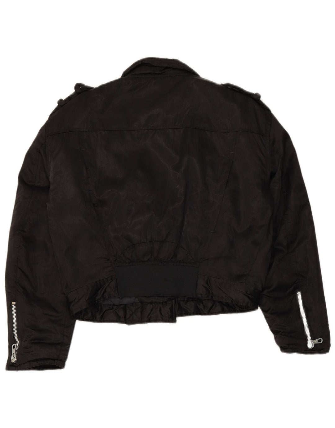 Damska kurtka motocyklowa typu oversize WAMPUM UK 10, mała, czarna, nylonowa