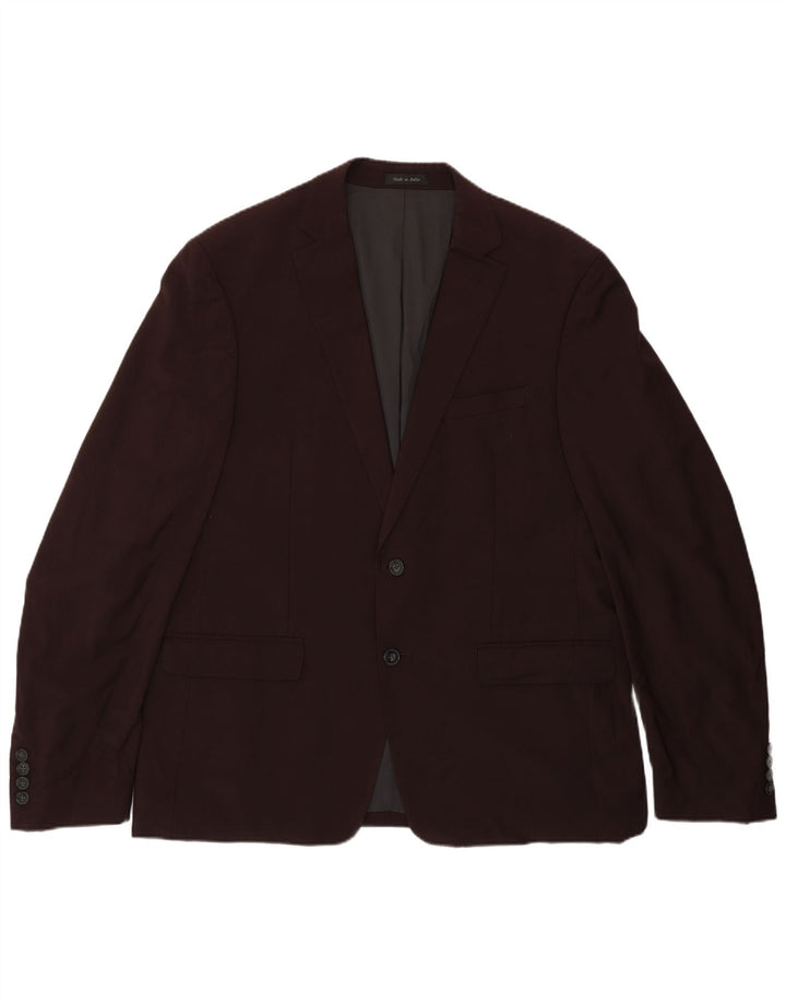 Męska marynarka Calvin Klein o regularnym kroju, zapinana na 2 guziki, UK 44 2XL, burgundowa